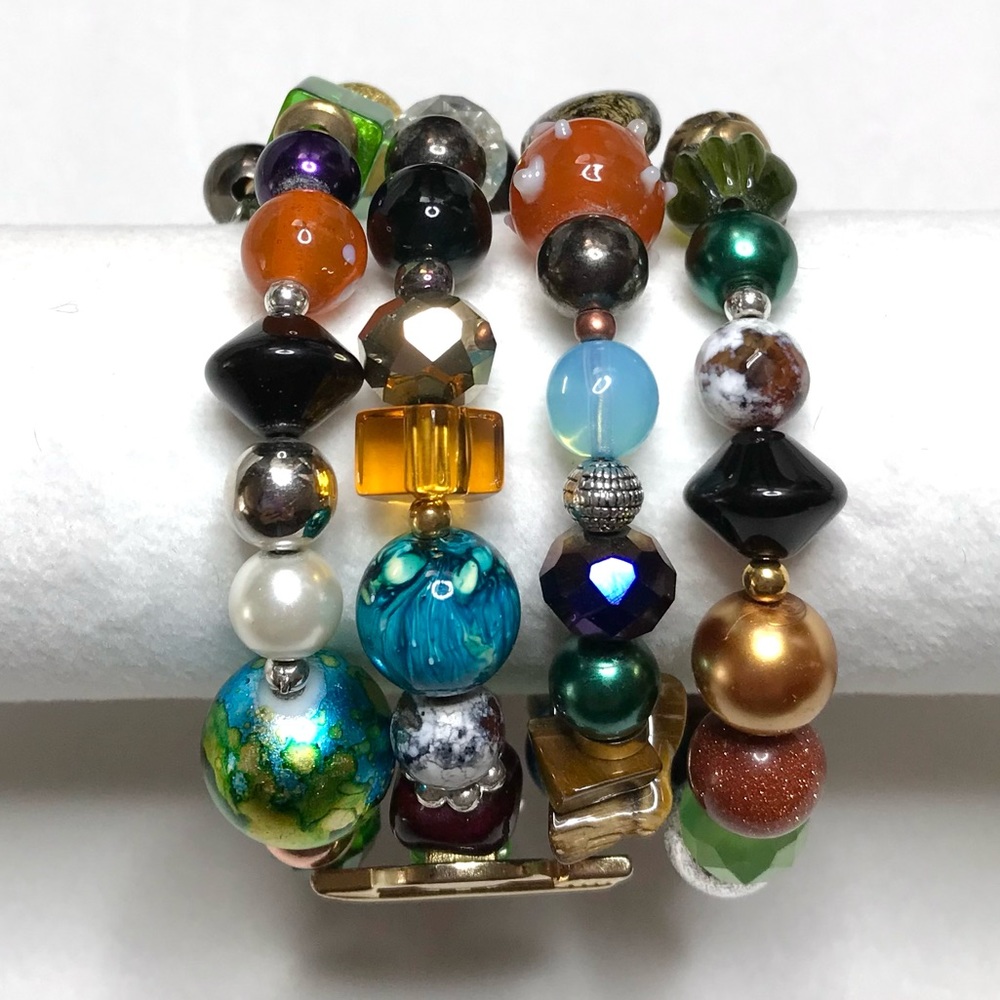 Handmade Bracelet with Vintage and Modern Elements (NB82-5H) New Without Tags - Picture 7 of 9